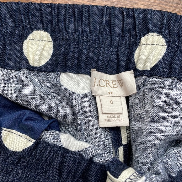 J. CREW size 0 Polka Dot Shorts with Pockets. Dark Navy. - Picture 3 of 3